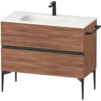 Duravit Sivida Meuble sous-lavabo, 2 tiroirs, poignée encastrée noir diamant mat, 1010x477x592mm (101 x 47.70 x 59.20 cm)