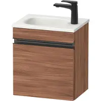 Duravit Sivida bâti-support pour lavabo, charnières à gauche, poignée profilée noir diamant mat, 400x295x440mm, pour Sivida, SV4649LBD790000