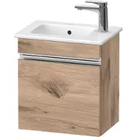 Duravit Sivida bâti-support pour lavabo, charnières à gauche, poignée profilée chromée, 400x287x443mm, pour ME by Starck, SV4642L10550000