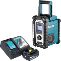 Makita DMR 116 RG1 Radio de chantier sans fil 14,4 - 18 V AM FM AUX + 1x batterie 6,0 Ah + chargeur