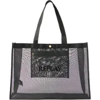 Replay sac à épaule Tote Bag Black noir