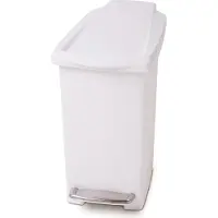 Simplehuman Poubelle plastique Slim blanc, 10 litres -