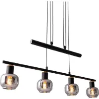 Näve Fumoso Lampe à suspendre E14 noire
