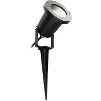Heitronic Projecteur avec piquet de terre DALIAN 230V AC GU10 LED max. 7W avec câble de raccordement de 2,5m + câble d'alimentation de 2m