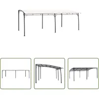 The Living Store Protection solaire de jardin 6x3x2,55 m Blanc crème