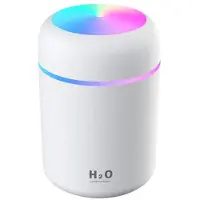 OEM Mini humidificateur - Petit humidificateur - Avec veilleuse colorée - Fonction minuterie - Pour la voiture, le bureau et la chambre à coucher - Blanc