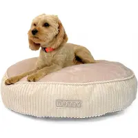 DOTTY Lit douillet en peluche Lit pour chien Lit pour chat - doux coussin rond en peluche pour chiens et chats de petite et moyenne taille Couchage taille M 60 cm