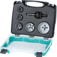 Wolfcraft 1 jeu de scies cloches BiM ø25,29,35,51,68mm (25 mm, 29 mm, 35 mm, 51 mm, 68 mm)