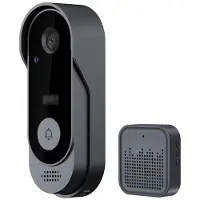OEM Sonnette vidéo intelligente sans fil, silencieuse et étanche, avec caméra, vision nocturne, batterie rechargeable, portée de 50 mètres, pour maisons, bureaux et appartements
