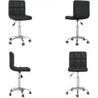 vidaXL Chaise de salle à manger Pivotante Noir Similicuir - Chaise de salle à manger - Chaise - Chaises
