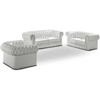 AEA Chesterfield Canapé Rembourré En Cuir Classique 3+2+1 Places Schaffhausen