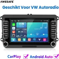 AWESAFE Autoradio Android 10 Zoll 128GB pour VW Golf 7 (2012-2017) avec CarPlay & Android Auto Navigation & Bluetooth