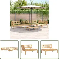 The Living Store Ensemble de 5 canapés de jardin en palettes de bois massif d'acacia