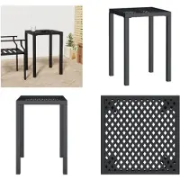 vidaXL Table de jardin Anthracite 50x50x72 cm Acier - Table de jardin - Tables de jardin - Table extérieure - Table de terrasse