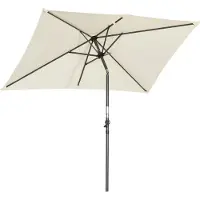 Angel Living Parasol - Inclinable - 140 x 210 cm - Rectangle - Crème