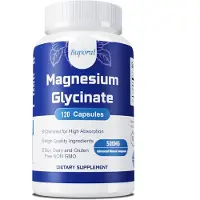 Buporai Magnesium Glycinate 500 mg (120 capsules) Complément alimentaire, muscles, sommeil, humeur, relaxation, stress, anxiété, cerveau, nerfs