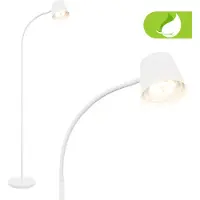 B.K.Licht Cielo LED Lampadaire sans fil, Variable, tactile, recharge USB-C, sans fil, blanc, 126,5 x 21 cm