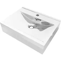 Syfax Lavabo avec trop-plein 60x46x16 cm Céramique Argenté