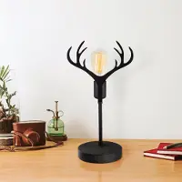 Opviq , GMN-000011,Lampe de table, noir, CORPS METALLIQUE, 5 x 5 x 40 cm