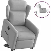 vidaXL Fauteuil relax avec releveur Gris nuage Tissu