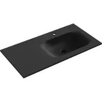 Mexen Vela lavabo encastré à droite 101 x 46,5 cm, noir mat - 25231071P