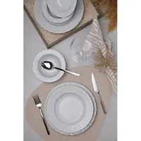 Hermia Concept , ensemble de vaisselle de haute qualité (18 pièces) - 100% porcelaine, blanc, 27 cm