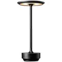 OEM Lampe de table LED rechargeable - Intensité réglable - Design moderne - Résistante à l'eau - 28,5 cm - Idéale pour le salon, la chambre et l'extérieur - Noire