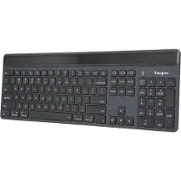 Targus EcoSmart - Clavier - génération d'énergie durable - antimicrobien - rétroéclairé - sans fil - Bluetooth 5,0 - QWERTY - allemand - touche : Scissor-Key - noir - emballage recyclé (AKB868DE)