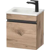 Duravit Sivida Meuble sous-lavabo, charnières à droite, poignée encastrée noir diamant mat, 400x295x440mm, pour Sivida, SV4649RBD550000