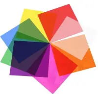 OEM Cellophane coloré, 8 couleurs, 19 × 19 cm, transparent, pour les loisirs créatifs, la décoration et le bricolage