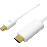 Logilink CV0124 adaptateur de câble vidéo 3 m Mini DisplayPort HDMI Type A (Standard) Blanc