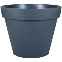 Eda Pot De Fleur Rond Eda Toscane Ø40 Cm 23 L Bleu Jean