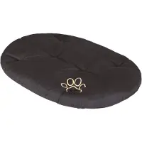 TexCorp Coussin ovale pour chien R9 - 87×62 cm, coussin robuste & lavable pour animaux domestiques, OEKO-TEX, idéal pour les grands chiens | Noir