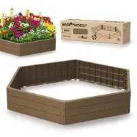 Prosperplast Lit surélevé Lit de jardin Bac à fleurs Bac à plantes Marron