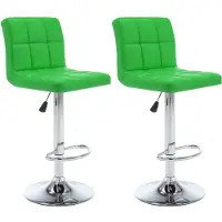 Prolenta Maison Exclusive - Lot de 2 tabourets de bar en similicuir vert