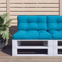 vidaXL Coussin de palette durable Bleu clair 70x40x12 cm Tissu Coussin pour meubles de jardin Meubles4556838