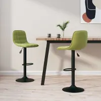Prolenta Maison Exclusive - Lot de 2 tabourets de bar en velours vert clair