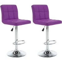 Prolenta Maison Exclusive - Lot de 2 tabourets de bar en similicuir violet