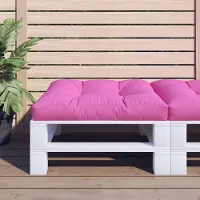 vidaXL « 2024 » Coussins de palette Cloris Rose 80 x 80 x 12 cm en tissu - Coussins pour meubles de jardin CHY44657287