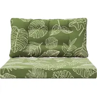 vidaXL Coussin de canapé d'extérieur 2 pcs Modèle feuille Polyester