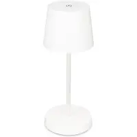Briloner Lampe a poser LED rechargeable USB-C 2.6W 10.5x26cm Cylindrique 150lm 3000K Blanc chaud IP44 Tactile dimmable Blanc Lampe de table Salon chambre exterieur