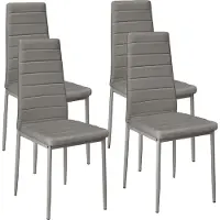 WYCTIN Chaises de salle à manger 4 Set Chaise Chaise de cuisine Chaise de salle à manger Chaise de salon Gris