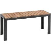 Gastronoble Bancs Bolero en acier et bois d'acacia 100 cm, 2 pièces