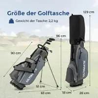 Northix Ensemble complet de clubs de golf pour homme gaucher avec sac