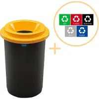 Plafor Eco poubelle 50L - Recyclage - Jaune