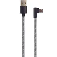 2GO 797005 USB Ladekabel "Deluxe" - schwarz - 100cm für Micro-USB