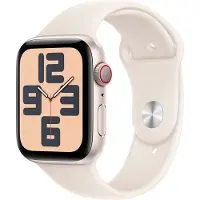 Apple Watch SE 2024 4G 44 mm Lumière Stellaire Bracelet Sport S/M