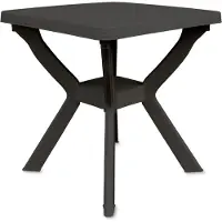 Spetebo Table de jardin en plastique - dimensions approximatives : 70 x 70 x 72 cm - couleur : anthracite