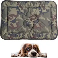 DOTTY Tapis pour chien avec motif de pattes - camouflage - taille S (60×45 cm) - tapis pour chien robuste, imperméable et antidérapant pour petits chiens