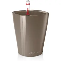 Lechuza Pot De Table Mini-Deltini - Kit Complet, Rouge Scarlet Brillant Ø 10 X 13 Cm